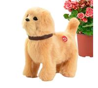 Animatronic Young Dog - 22x20x10 cm Plush Robotic Creature, Soft Animated Friend for Creative Recreation, Synthetic Fabric Walking Buddy with Tail Wagging, Youth Recreation, Fuzzy Companion for Home