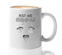 Anime 11oz White Coffee Mug - Sip Me Senpai - Haentai Weaboo Animation