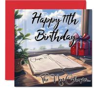 Anime 11th Birthday Cards for Girls Boys - The Next Chapter - Happy Birthday Card for Son Daughter Brother Sister Grandson Granddaughter Niece Nephew Cousin, 145mm Bday Greeting Cards