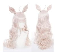 Anime 22inch Pretty Derby Cosplay Wig Synthetic Hair Halloween Party Wigs With Double Ears