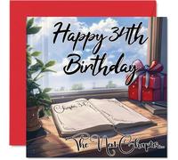 Anime 34th Birthday Cards for Woman Men, The Next Chapter