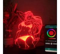 Anime 3D Lamp Zero Two Figure Nightlight, Kids Child Girls Bedroom Decor Light Manga Gift Night Light Lamp Darling in The Franxx