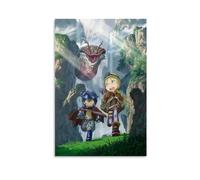 Anime Adventure Poster Fantasy Wall Art Kids Room Decor Magical Landscape Print Unique Gift Idea for Fans Colorful Illustration Whimsical Characters Nature Scene Gift 16x24inch(40x60cm) Unframed