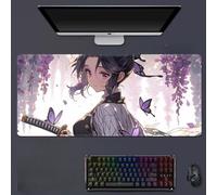 Anime Aesthetic Mouse Pad with Illustrated Characters, 35 x 15 in Ches (Kochou Shinobu)