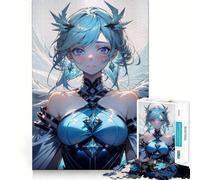 Anime Airl Angel Part Jigsaw Puzzle 1000 Mental Recall Game High Accuracy Cutting Craft Interactive Brain Challenge for Home (38x52cm)