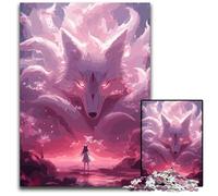 Anime And Wolf Puzzles 1000 Pieces for Adults Paper Jigsaw Puzzles for Travel Lovers Couples Challenging Toy 1000 PCS(38x26cm)