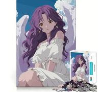 Anime Angel Girl Jigsaw 1000 Pieces for Teenagers Memory Train Fun Clean Seamless Connection Relaxing Indoor Group Activity (38x26cm)