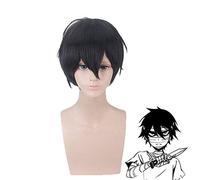 Anime Angels of Death Zack Isaac Foster Black Short Wig Cosplay Costume Men Heat Resistant Synthetic Hair Party Wigs