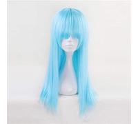 Anime Aotu World Lemon Cosplay Wigs With Bangs Long Straight Synthetic Hair Halloween Costume Party Role Play Wig MZ-1153
