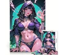 Anime Arcane Bold Sorceress Jigsaw 1000 Pieces for Teenagers Thinking Skill Mindful Escape Neat Edges (38x26cm)