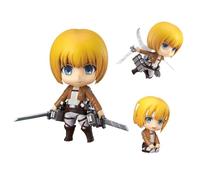 Anime Armin Arlert Action Figures Q Edition Cartoon Character Can Change the Face and Body Movements PVC Model Statue Desktop Decoration Collection Gifts for Fans