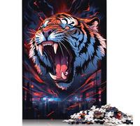 Anime Art Tiger Puzzles 1000 Pieces Paper Puzzles for Adults And Teenager Family Game Christmas Eve Gifts 1000pcs (75x50cm)