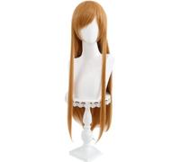 Anime Asuna Yuuki Cosplay Wig Orange Long Straight Braid Wigs for Halloween Costume Party, Anime Show, Cosplay Event
