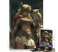 Anime Athena with Owl And Sword 1000 Teenager Pieces Jigsaw Puzzle Brain Development Unwind Easily Clean Join Warm Xmas Gift (38x52cm)
