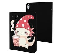 Anime Axolotl Milk Tea Tablet Case Compatible with ipad Air5/air4 (10.9in) /ipad Pro 2018(11in) Protective Case Cover Tablet Stand Cover