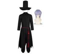Anime Baby Saja Cosplay Costume Mystery Romance Abby Saja Boys Cosplay Wig Devil Idol Black Robe Outfits Full Set Costumes for Halloween Prom Party