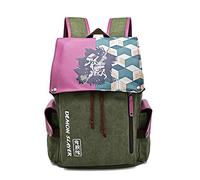 Anime Backpack for School Demon Slayer Merch Boys Girls Students Daypacks Canvas Book Bag for Teens, Adults