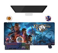 Anime Baldur's Gate 3 Mouse Pad | Giant Washable Mouse Pad XL (35.4" × 15.7" × 0.12") | Non-Slip Grip + Reinforced Edges | Durable Surface for Gaming, Office and Home (2)
