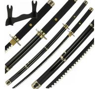 Anime Bamboo Wooden Sword Bokken Prop Cosplay Blunt Sheath Halloween 100cm with Table Stand (Yobashiri - Snow Walk)