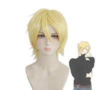 Anime Banana Fish Aslan Jade Callenreese Ash Lynx Cosplay Wigs Blond Short Heat Resistant Synthetic Hair Wig