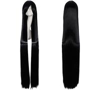 Anime Basic 150 Cm Long Straight Black Wigs For Women Universal Cartoon Cosplay Wig Anime Costume Party Black Cosplay Wigs 150Cm One Size Long Straight Wig 03
