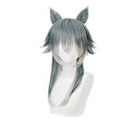 Anime Beastars Legoshi Cosplay Wig Wolf Ears Personified Beasts Gradient Colors Short Bobo Hair Halloween Carnival Costume Wigs KUQX0177