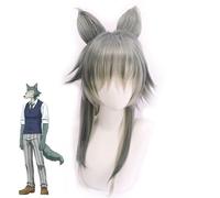 Anime Beastars Legoshi Wig Cosplay Wigs Playing Green Gray Hair Hallowee Role Play Synthetic+Wig Cap