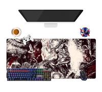 Anime Berserk Guts Mouse Pad | Extra Large Waterproof Mouse Pad (35.4" × 15.7" × 0.12") | Non-Slip Rubber Base for PC, Laptop, eSports | Keyboard and Mouse Protection (13)