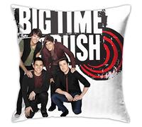 Anime & Big Time Rush Logo and Members Classic Pillowcases, Floor Pillowcases, Pillowcases, Sofa Cushions, Cushion Cover 45cm X 45cm