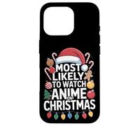 Anime Binge Christmas Most Likely To Watch Anime Otaku Humor Case for iPhone 16 Pro