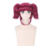 Anime Black Butler Merlin Women Red Ponytails Short Wig Cosplay Costume Kuroshitsuji Heat Resistant Synthetic Hair Cosplay Wigs