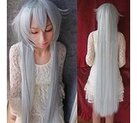Anime Black Butler Undertaker Kuroshitsuji Under taker Cosplay Wig 110cm Long Heat Resistant Synthetic Hair Wigs + Wig Cap