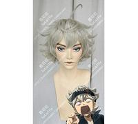 Anime Black Clover Asta Cosplay Wigs Short Blonde Fluffy Heat Resistant Synthetic Hair Wig + Wig Cap