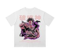 Anime Black Clover Yami Sukehiro Vintage 90s Merch T-Shirt Merch Men Short Sleeve Women Funny Tee Unisex Harajuku Tops (White,XL)