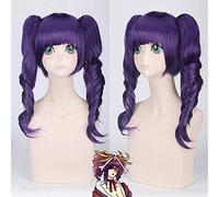 Anime Bleach Katenkyoukotsu Lila Cosplay Perücke Mit Doppelt Gewellten Pferdeschwanz Pony Kunsthaar Katenkyoukotsu Perücken One Size Katenkyoukotsu 057
