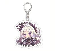 Anime Blue Archives Keychain Figure Takanashi Hoshino Cosplay Keyring Pendant Acrylic Chain Blue Archives Manga Merch (White-3)