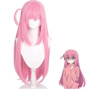 Anime BOCCHI THE ROCK! Cosplay Wig Gotoh Hitori Wig Pink Long Hair Role Play Wigs with Wig Cap for Halloween Costume Party WBASOZMO