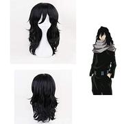 Anime Boku No Hero Academia Shouta Aizawa Cosplay Wigs Costume My Hero Academia Black Curly Synthetic Hair +Wig Cap My Hero Academia Black