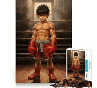 Anime Boxer in The Ring 1000 Piece Adult Puzzles Logic Puzzle Play Precision Cut Smooth Edges for Family Gatherings (50x75cm)