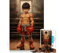 Anime Boxer in The Ring Jigsaw for Teenagers 1000 Pieces Mind Boost Fun Clean Cut Sturdy Components Heartwarming Gathering Activity (38x26cm)