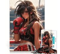 Anime Boxing Maid Jigsaw for Teenagers 1000 Pieces Mind Boost Fun Clean Cut Sturdy Components Heartwarming Gathering Activity (38x52cm)