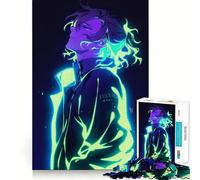 Anime Boy Neon Glow Jigsaw 1000 Piece Mind Skill Play Stable Fit No Shifting Parts Enjoyable Pastime for Long Weekends (38x52cm)