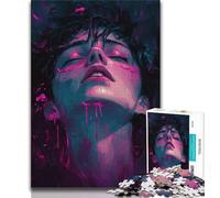 Anime Boy Puzzles for Adults Teens 1000pc Puzzle,Toys Educational Games Stress Relieving Wishlist with Santa Claus (38x26cm)