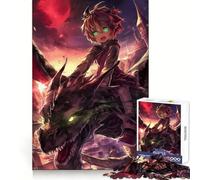 Anime Boy Riding Dragon Adults Puzzles 1000 Piece Jigsaws Brain Development Leisure Activity Clean Join Joyful Xmas (38x52cm)