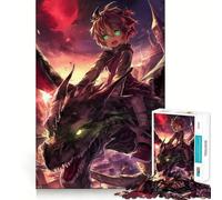 Anime Boy Riding Dragon Jigsaw Puzzle 1000 Recall Fun Play Advanced Laser Cutting Tech Holiday Indoor Entertainment Toy (38x52cm)