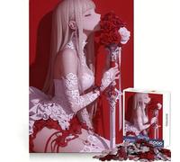 Anime Bride with Sword 1000 Teenager Pieces Jigsaw Puzzle Brain Development Unwind Easily Clean Join Warm Xmas Gift (38x52cm)