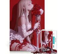Anime Bride with Sword Jigsaw for Adults1000 Pieces Brain Focus Game Precision Cut Smooth Edges Amusing Challenge for Waiting Time (38x26cm)