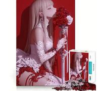 Anime Bride with Sword Jigsaw Puzzle 1000 Mental Recall Game High Accuracy Cutting Craft Interactive Brain Challenge for Home (50x75cm)