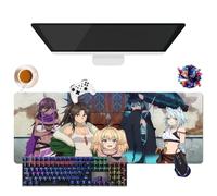 Anime Brilliant Healer's New Life in the Shadows Mouse Pad | Extra Large Waterproof Mouse Pad | Non-Slip Rubber Base for PC, Laptop, E-Sports (2, 31.5" × 11.8" × 0.12")