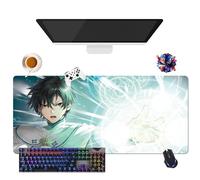 Anime Brilliant Healer's New Life in The Shadows Mouse Pad | Extra Large Waterproof Mouse Pad | Non-Slip Rubber Base for PC, Laptop, E-Sports (1, 35.4" × 15.7" × 0.12")